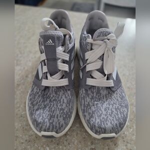 Adidas Gray and White Luxe Sneakers
